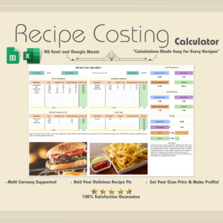 recipe cost calculator,