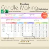 candle making calculator, candle worksheet, candle calculator, candle pricing, candle wax calculator, candle cost, excel,