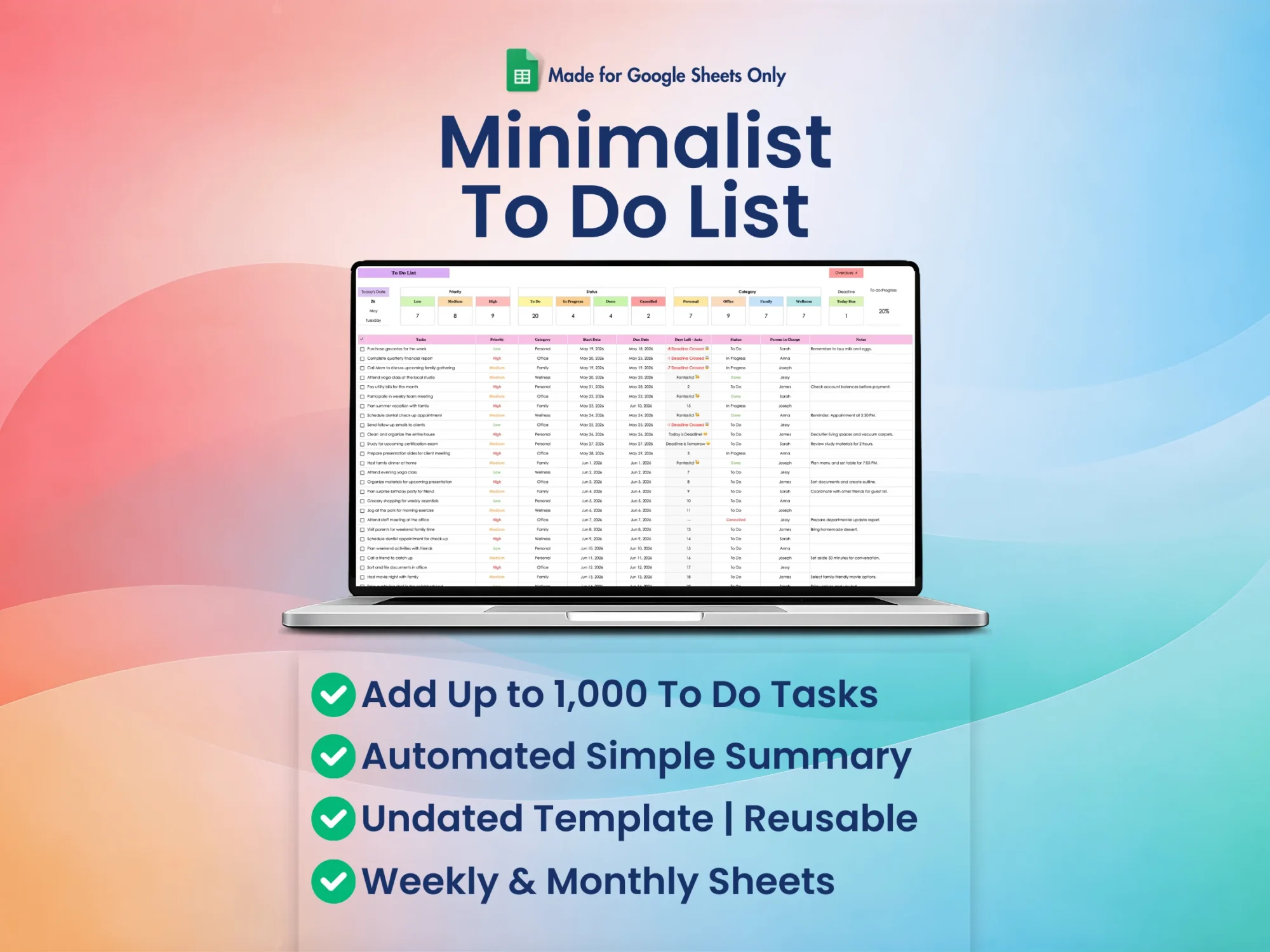 To Do List for Google Sheets