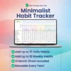 Habit Tracker for Google Sheets | Theme 1