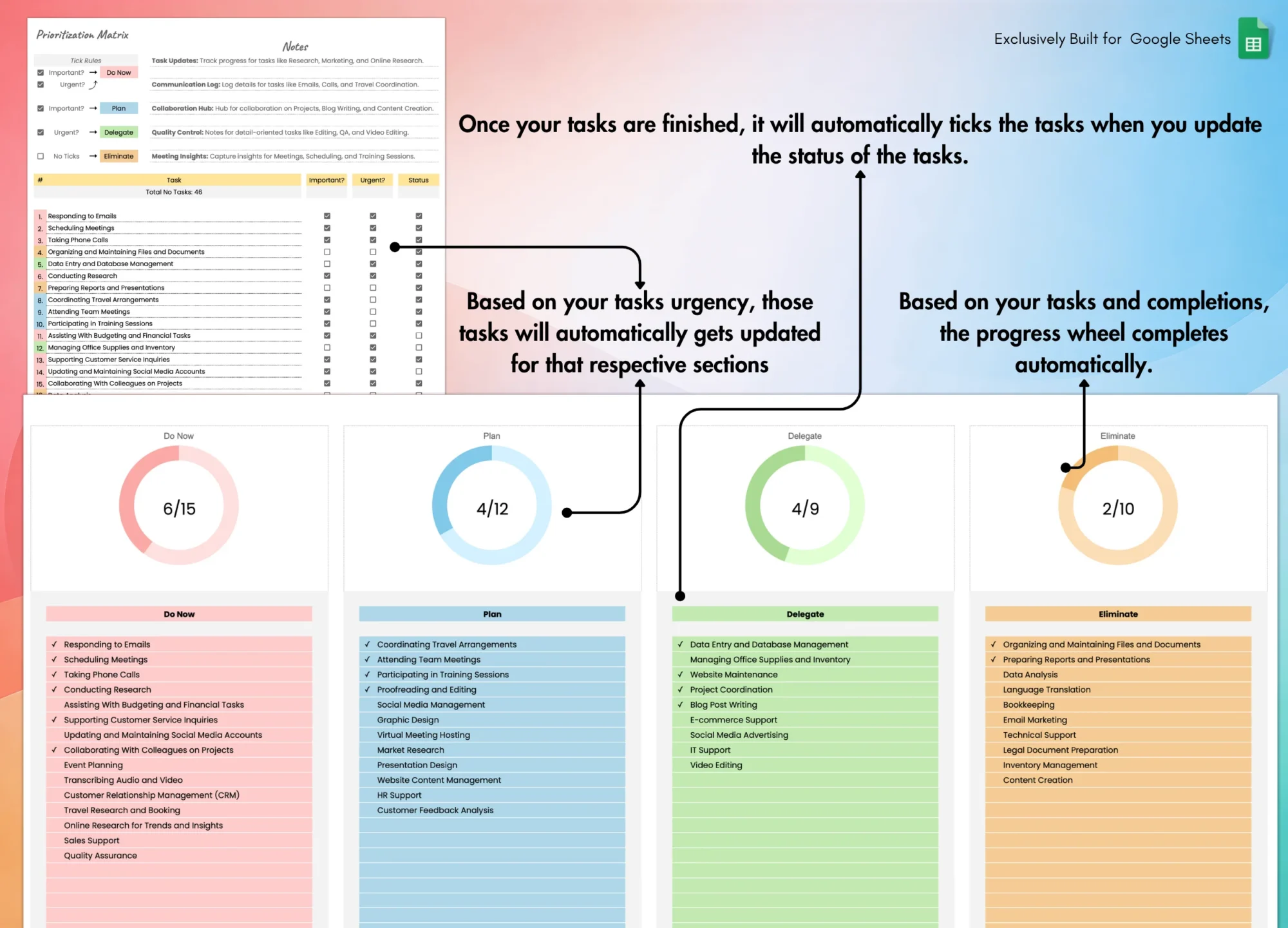Prioritization Matrix Template for Google Sheets