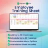Employee Training Sheet | Theme 2