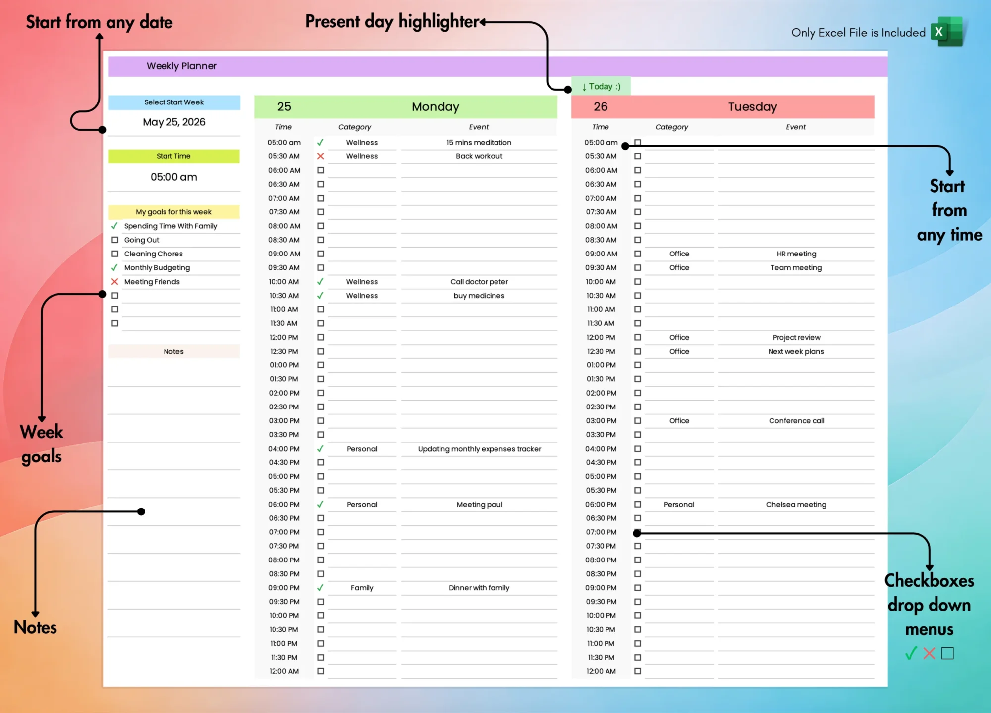Excel To Do List Spreadsheet