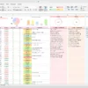 screenshot of an eisenhower decision matrix template in excel/google sheets, showing the four quadrants (do first, decide, delegate, eliminate), created by ggbuddy4u.