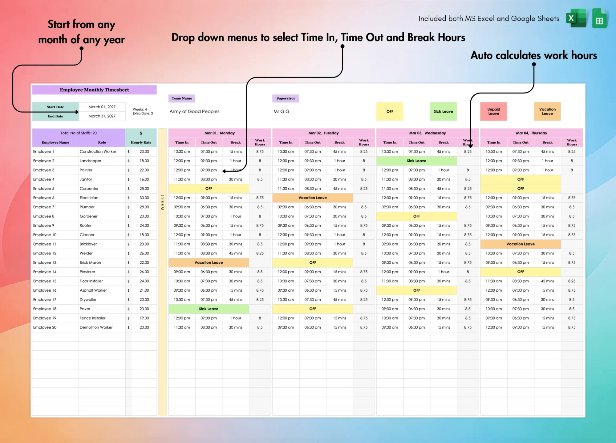 employee-monthly-timesheet-template-excel-google-sheets-dashboard